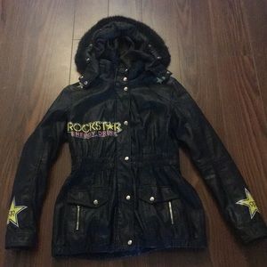 Rockstar Energy Faux Leather coat/jacket
